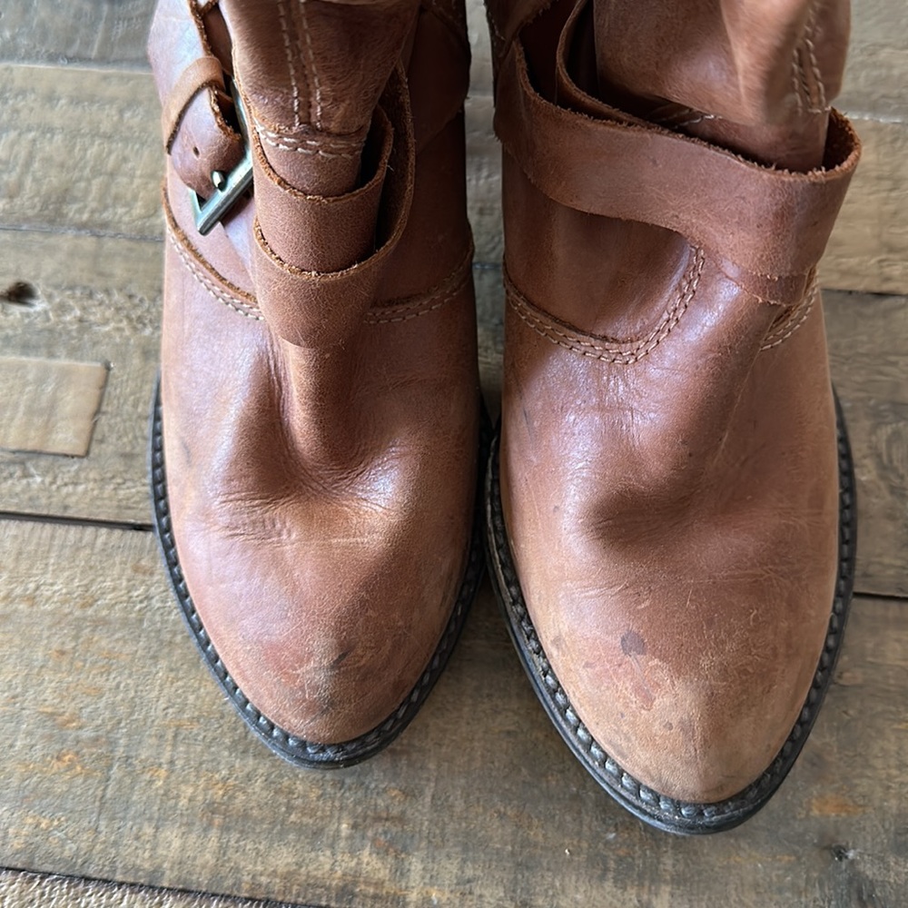 Steven Madden Cowboy Boots with Buckle Detail - Picture 4 of 11